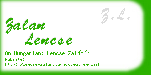 zalan lencse business card